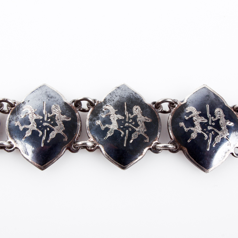 Siam Sterling Silver Nielloware Bracelet