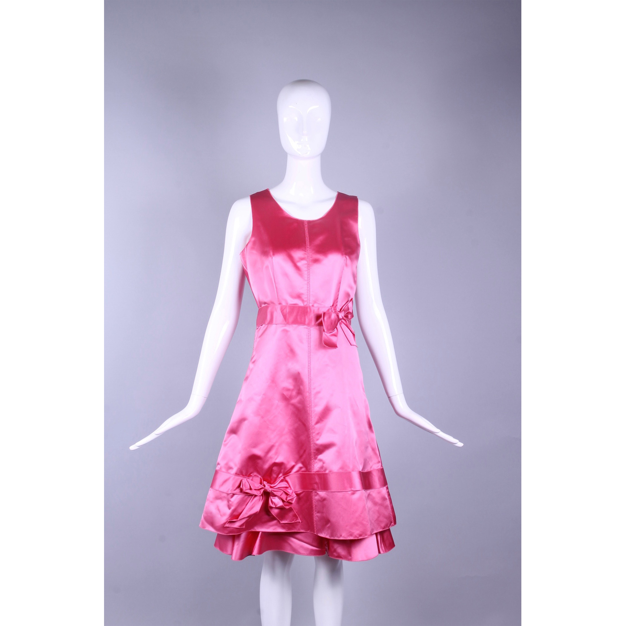 Prada Pink Satin Cocktail Dress