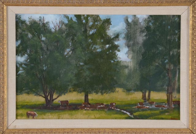 Woldemar Neufeld Pastoral Oil Painting on Board