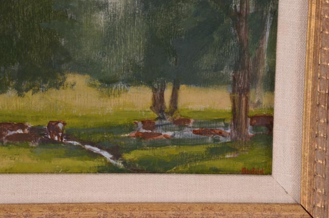 Woldemar Neufeld Pastoral Oil Painting on Board