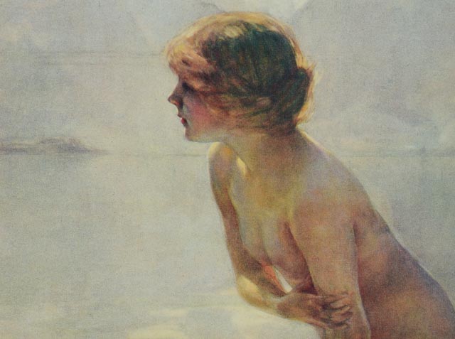 Paul Chabas Offset Lithograph "September Morn"