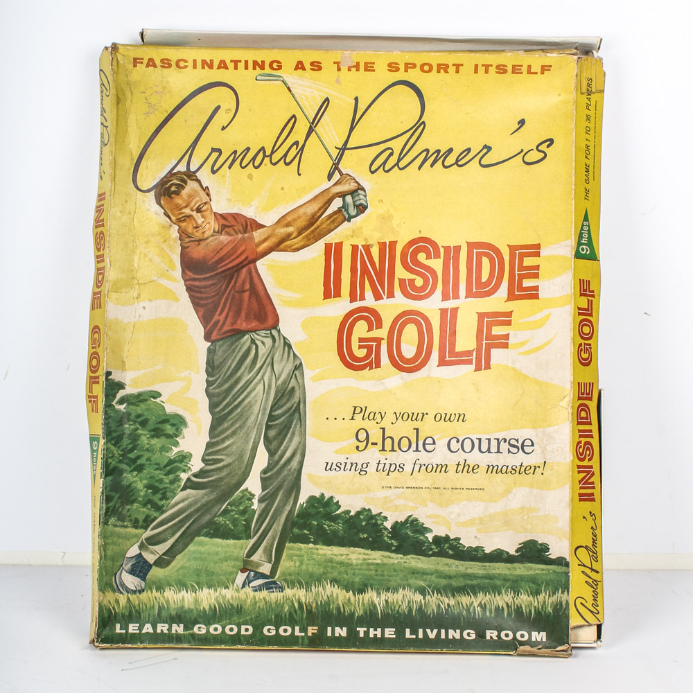Vintage Arnold Palmer's "Inside Golf" Game and Dart Board