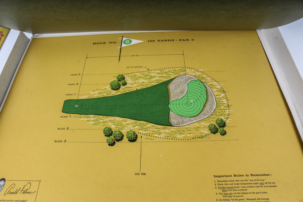 Vintage Arnold Palmer's "Inside Golf" Game and Dart Board
