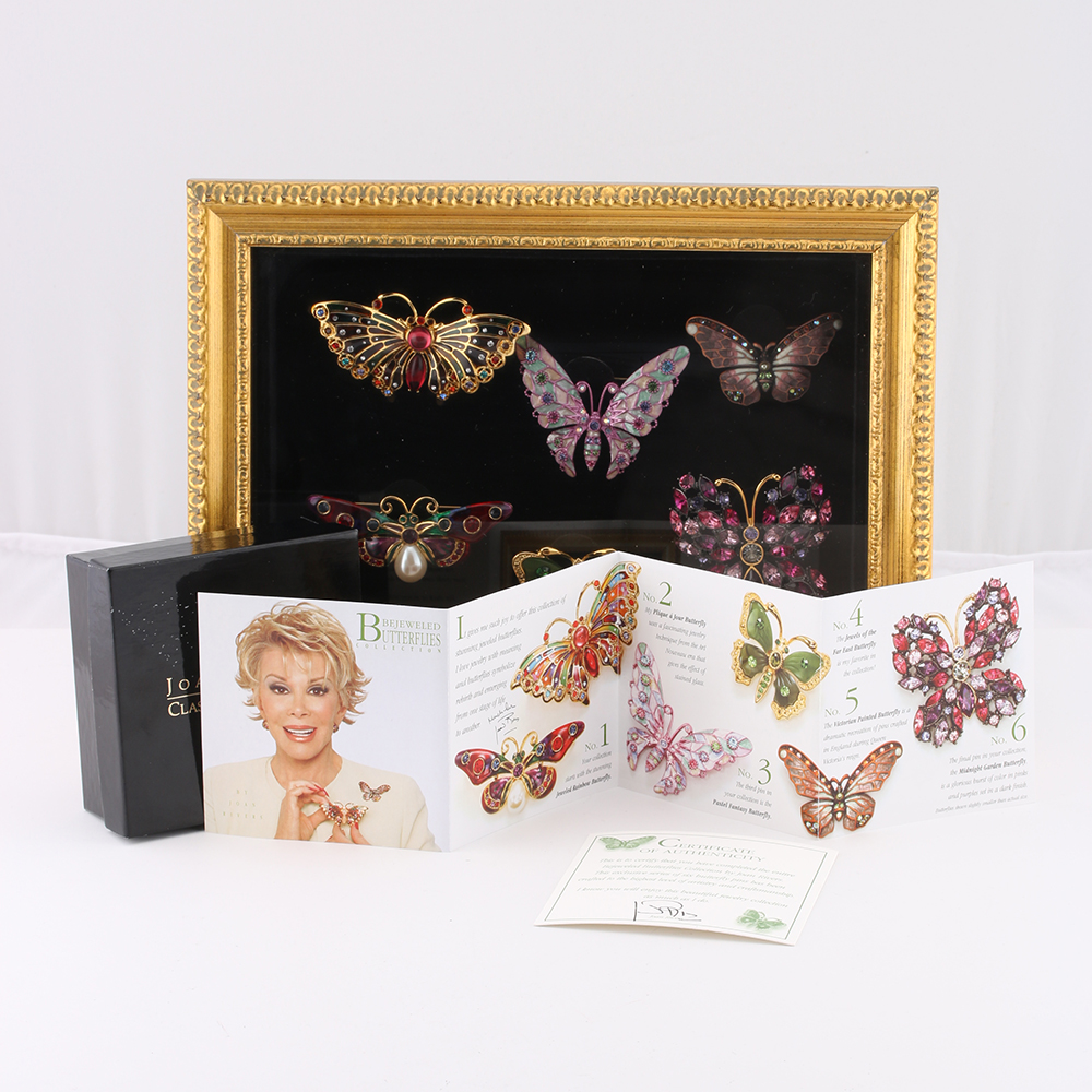 Joan Rivers Complete Bejeweled Butterfly Brooch Collection