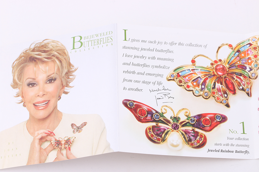 Joan Rivers Complete Bejeweled Butterfly Brooch Collection