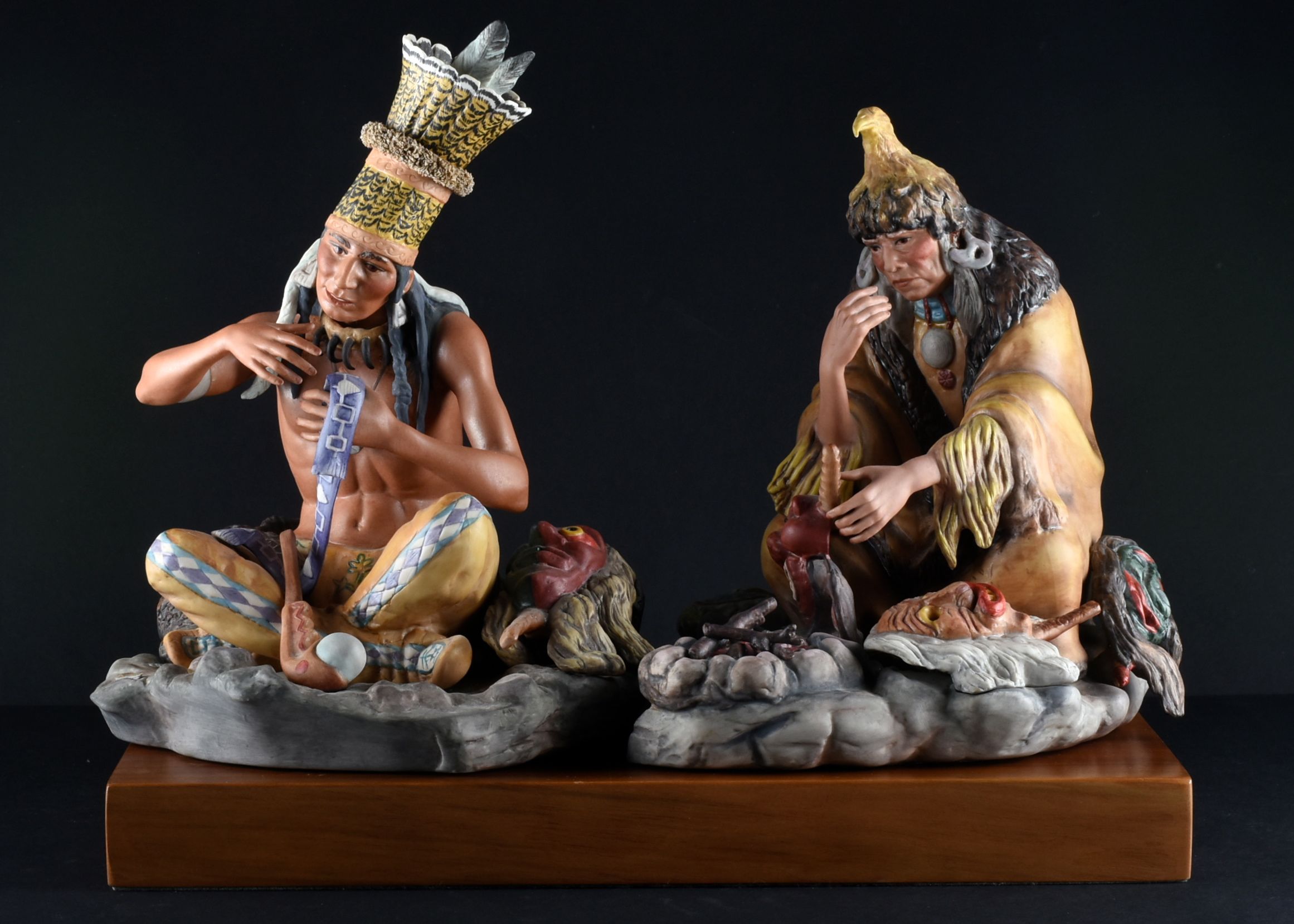 Cybis Porcelain "Iroquois-At the Council Fire" Figurine