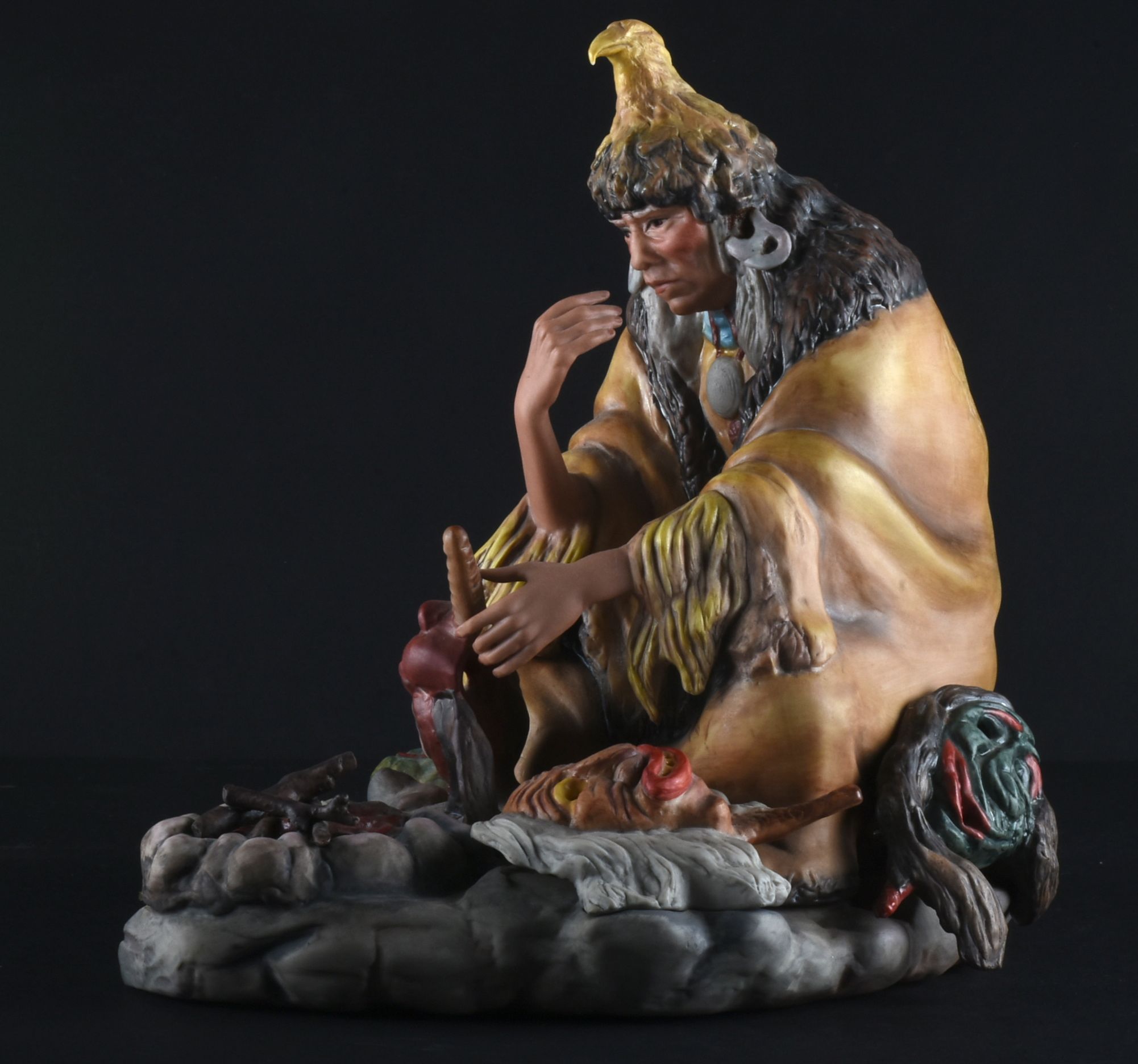 Cybis Porcelain "Iroquois-At the Council Fire" Figurine