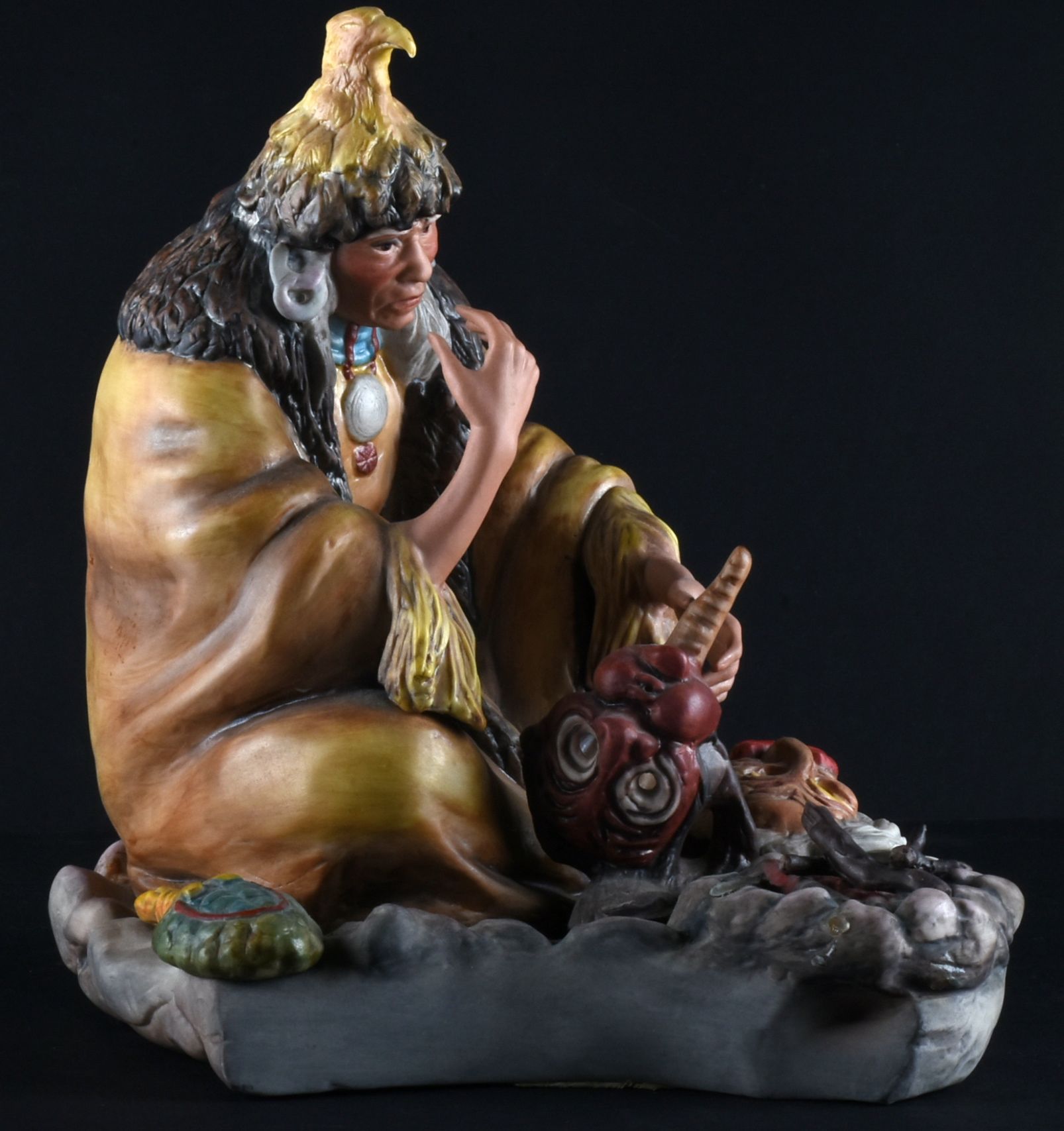 Cybis Porcelain "Iroquois-At the Council Fire" Figurine