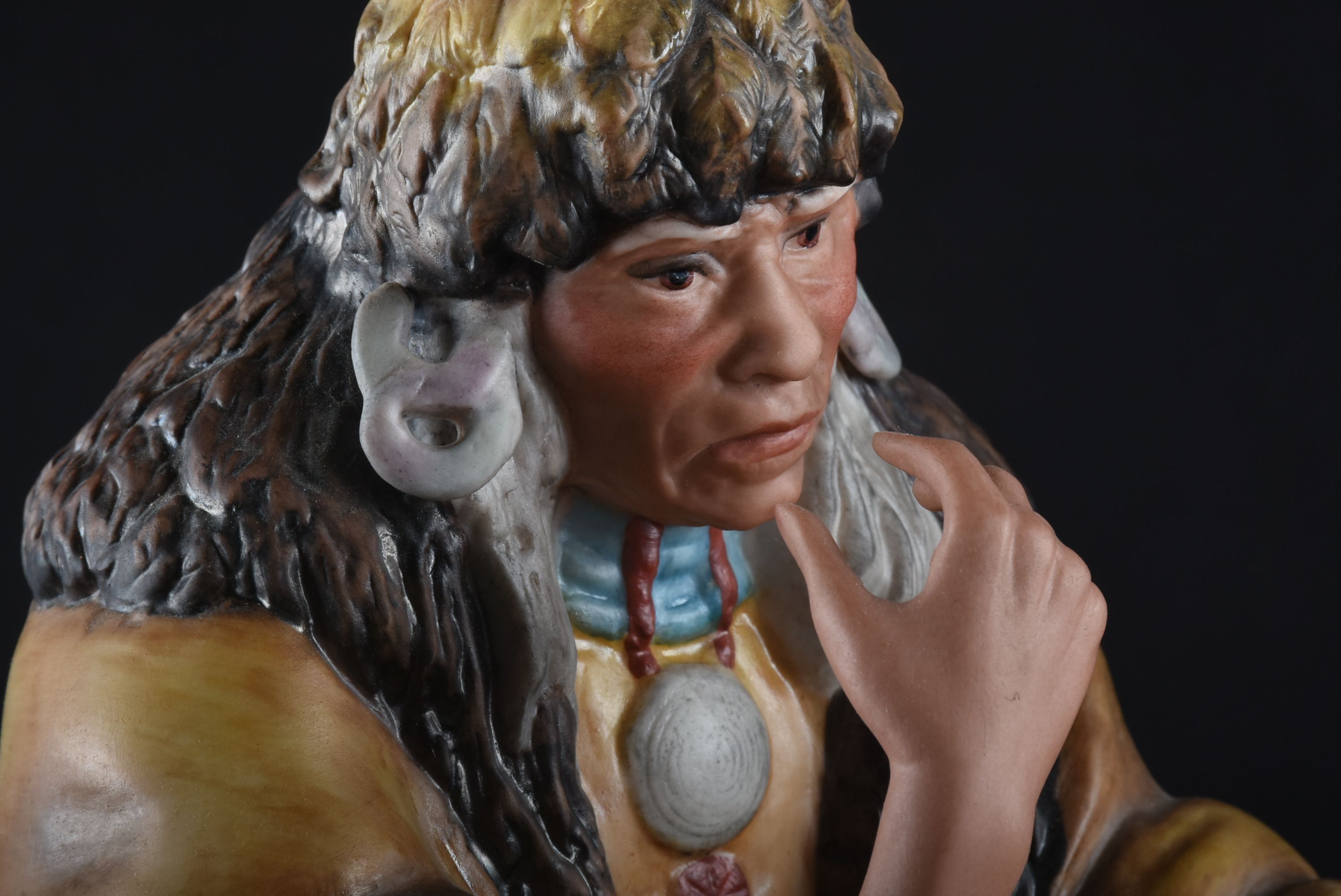 Cybis Porcelain "Iroquois-At the Council Fire" Figurine