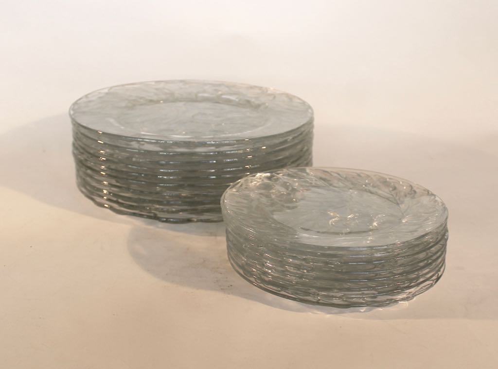 Vintage KIG Indonesia Pressed Glass Collection with Grape Motif