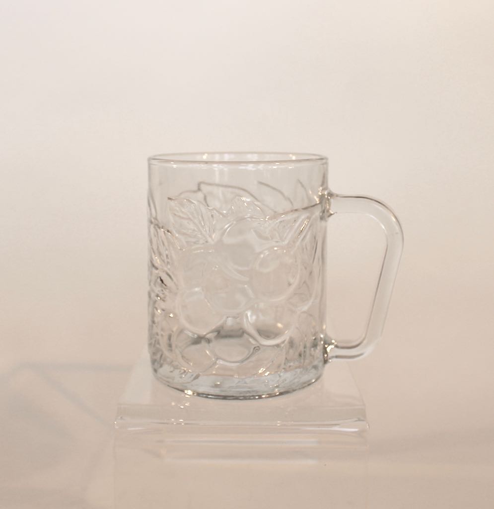 Vintage KIG Indonesia Pressed Glass Collection with Grape Motif