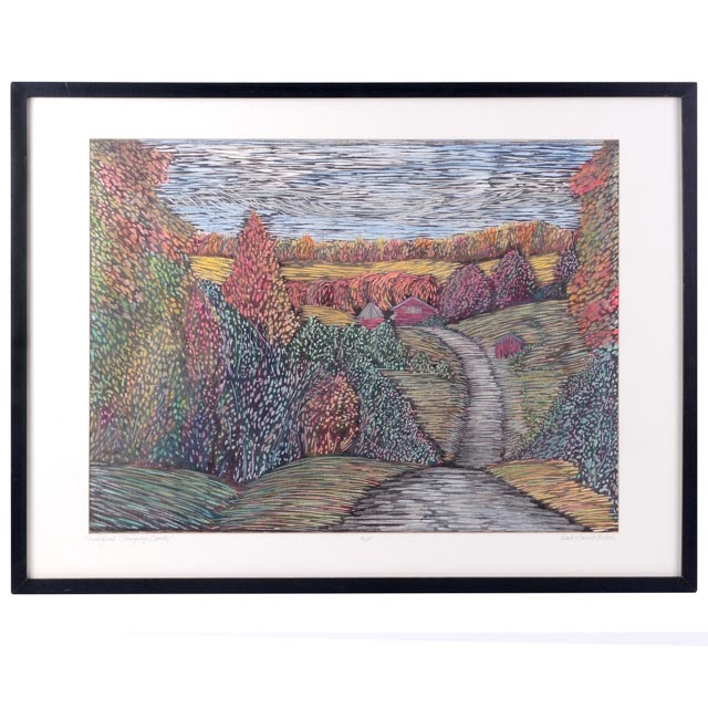 Barb Weinert McBee Signed Artist Proof Impressionist Relief Print