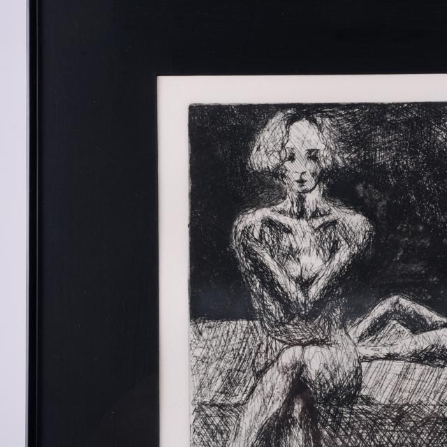 Unsigned Jen Eastridge Engraving of Two Female Nudes