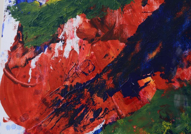 Original Abstract Acrylic by Dr. Pamela "P.K." Smith "Upstream"