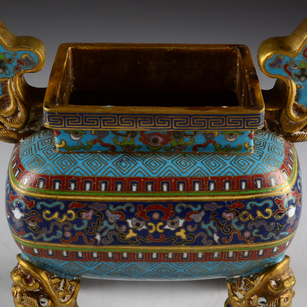 Antique Chinese Cloisonné Censer