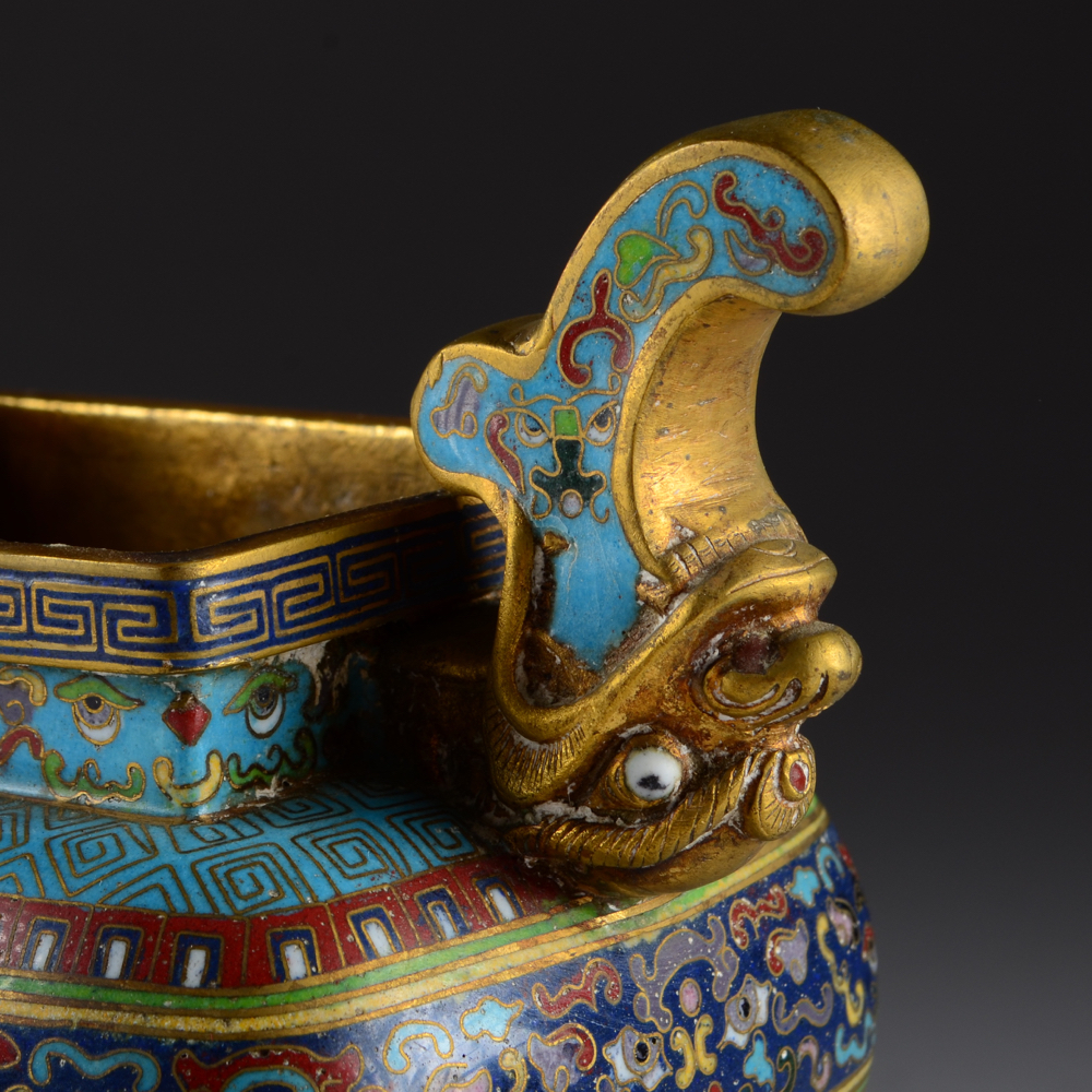 Antique Chinese Cloisonné Censer