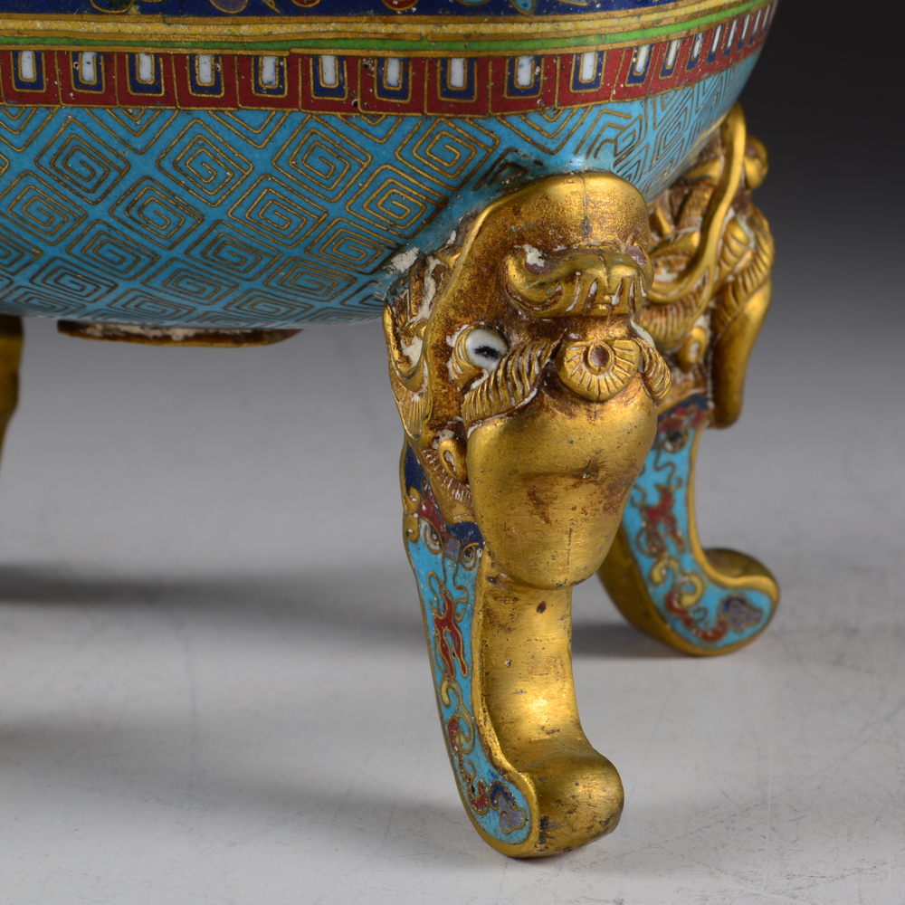 Antique Chinese Cloisonné Censer