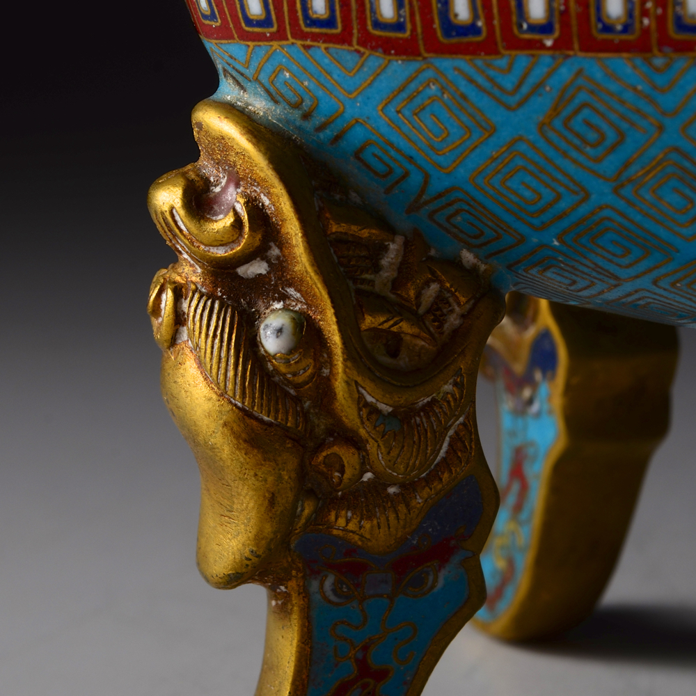 Antique Chinese Cloisonné Censer