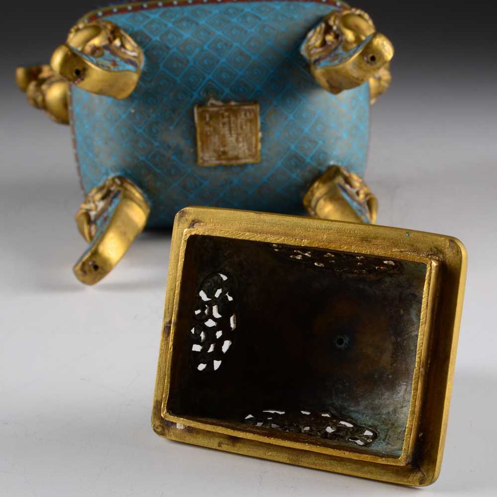 Antique Chinese Cloisonné Censer