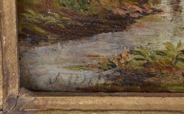 J. Williams Antique Original Oil Landscape Painting