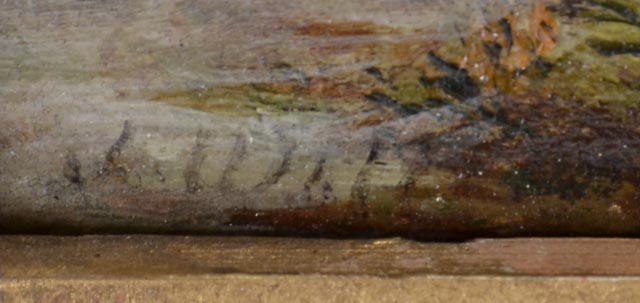 J. Williams Antique Original Oil Landscape Painting