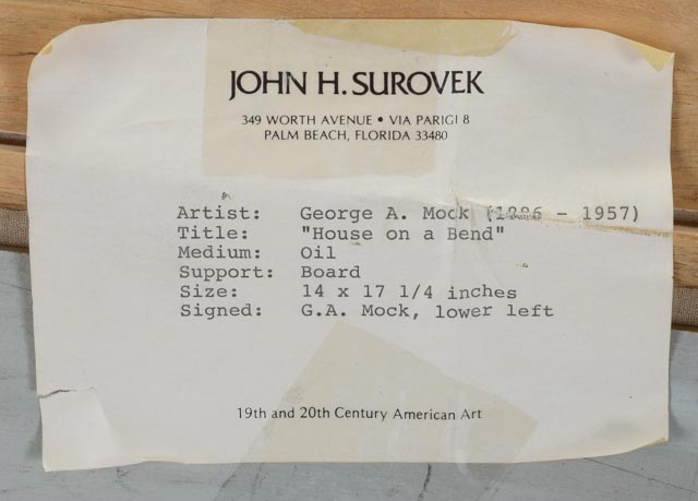 George A. Mock Original Oil Painting on Board