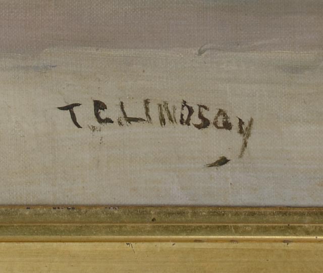 Thomas Corwin Lindsay Original Oil on Board