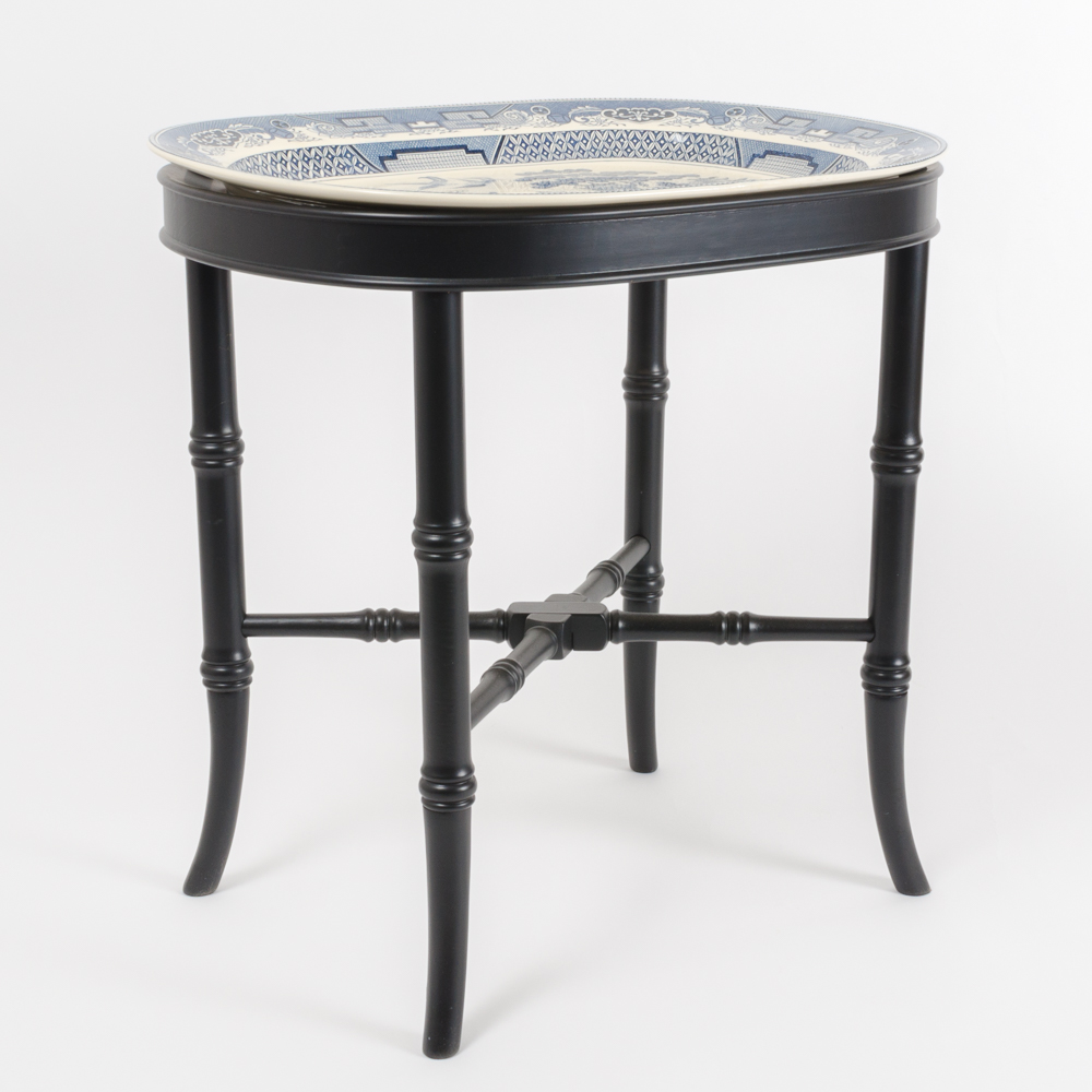 Bombay Company Delft Style Ceramic Tray Table