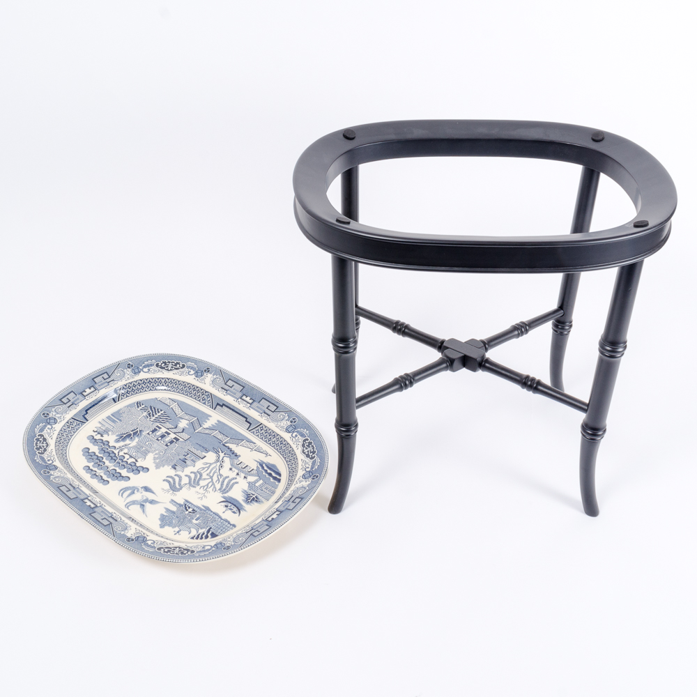 Bombay Company Delft Style Ceramic Tray Table