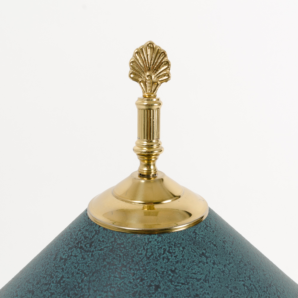 Green and Brass Desk Lamp