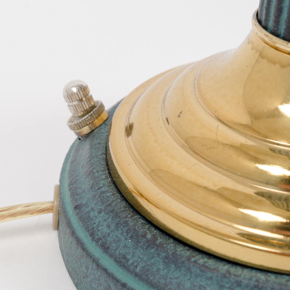 Green and Brass Desk Lamp