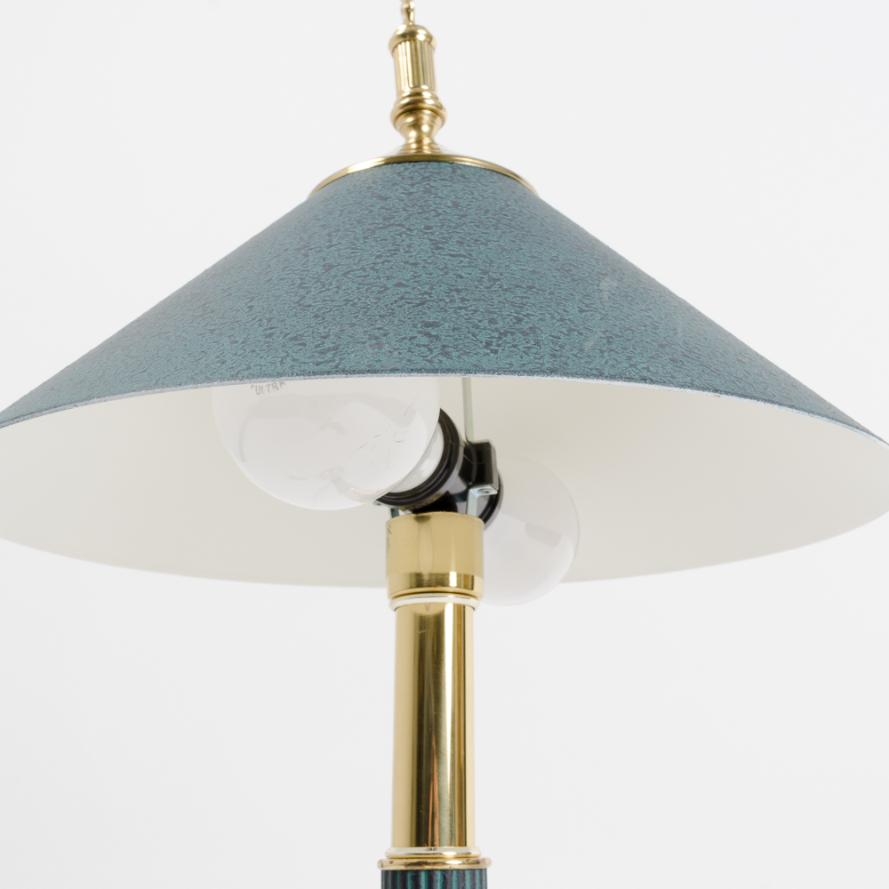 Green and Brass Desk Lamp