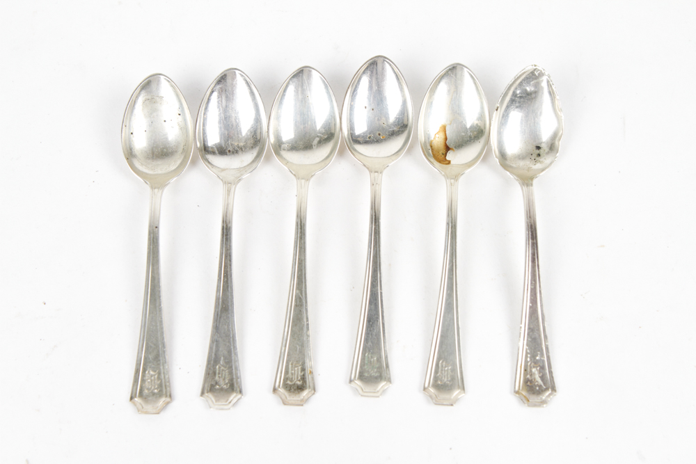 Collection of Sterling Spoons, Spreaders and a Serving Utensil
