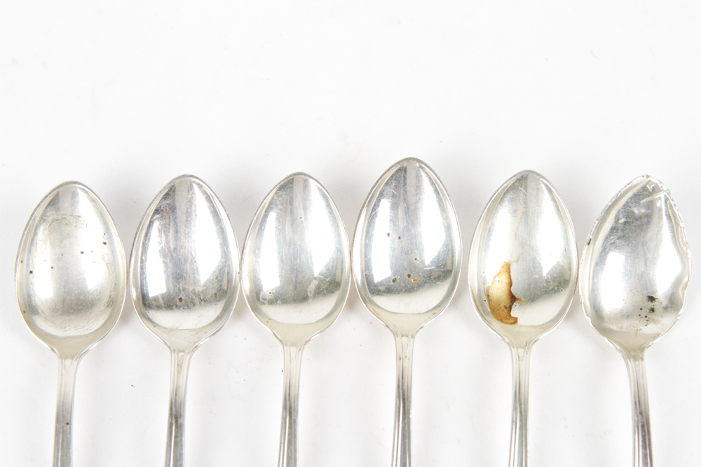 Collection of Sterling Spoons, Spreaders and a Serving Utensil