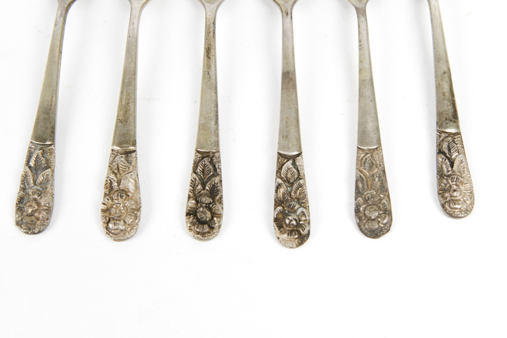 Collection of Sterling Spoons, Spreaders and a Serving Utensil