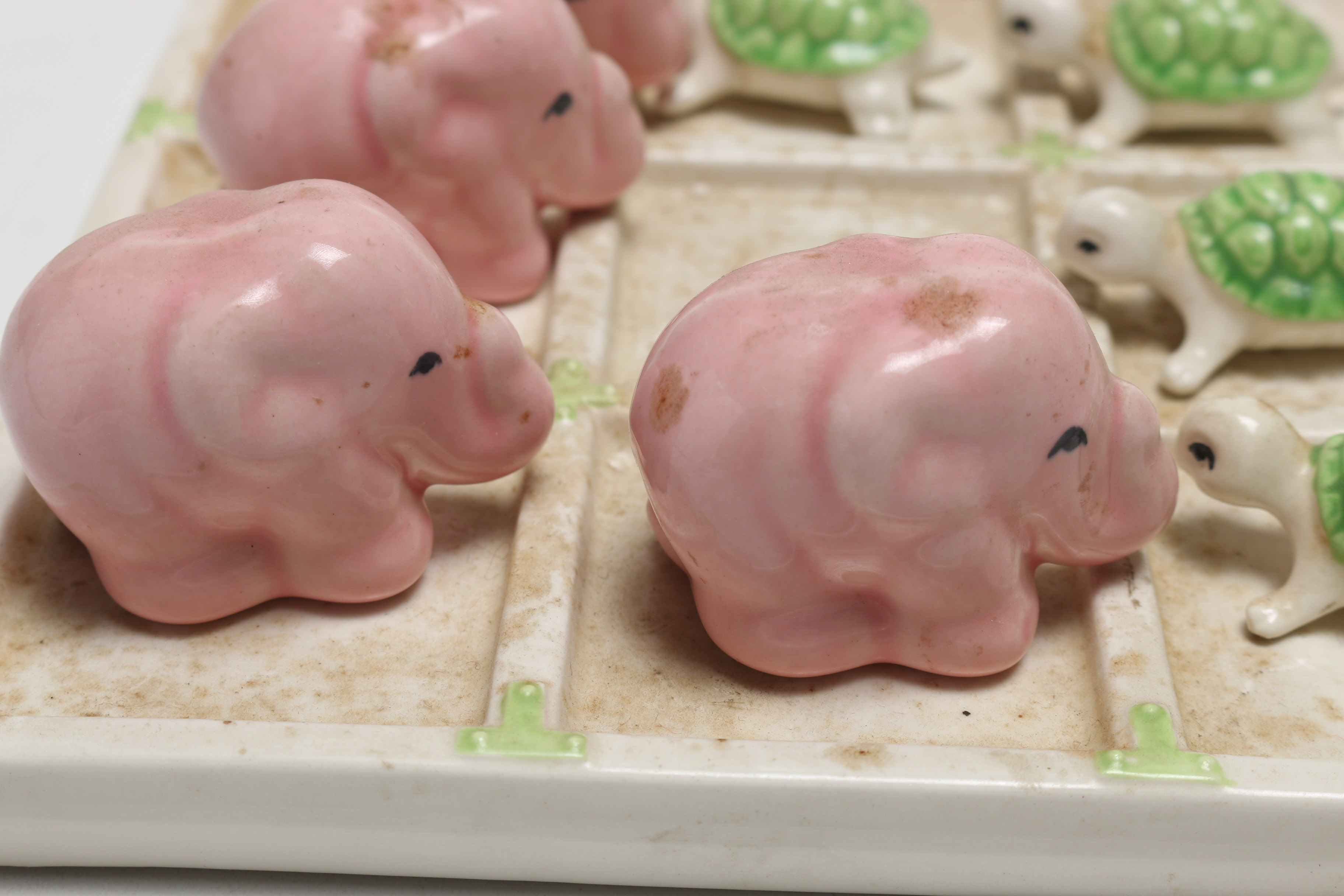 Ceramic Animal Tic-Tac-Toe Board
