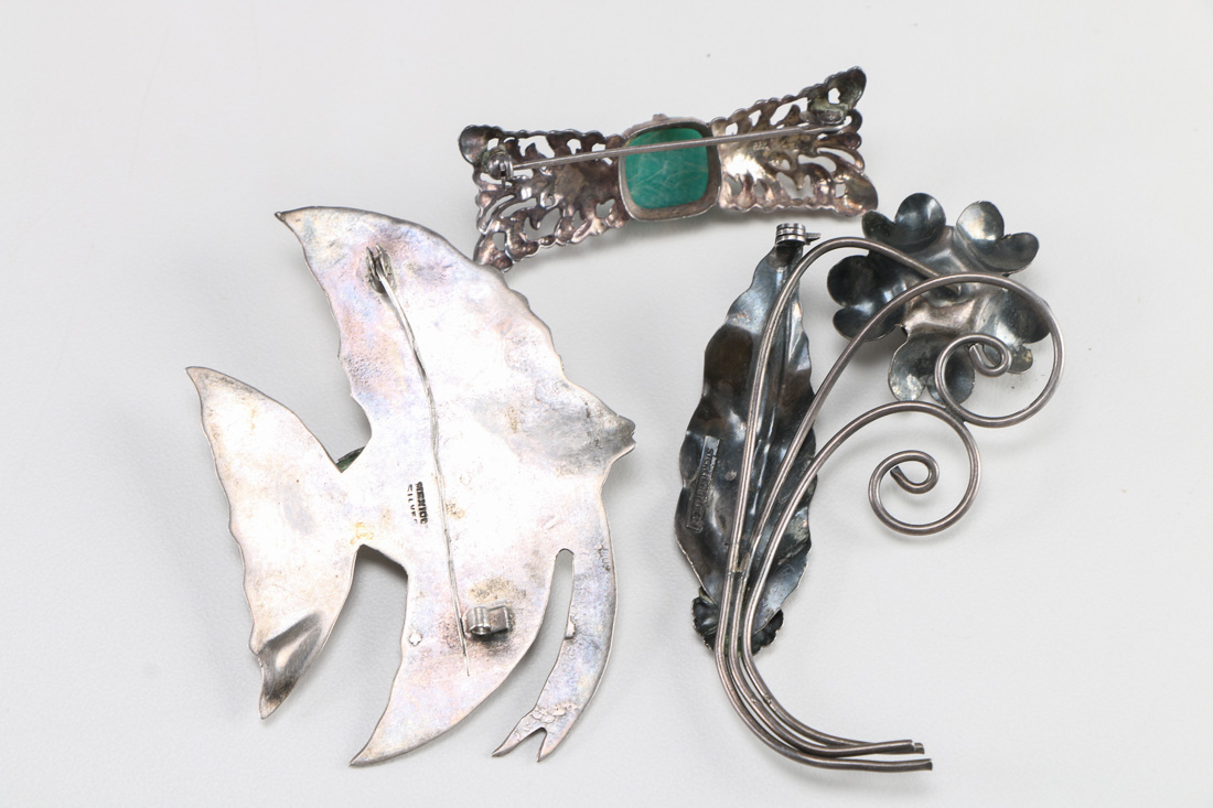 Sterling Silver Brooches