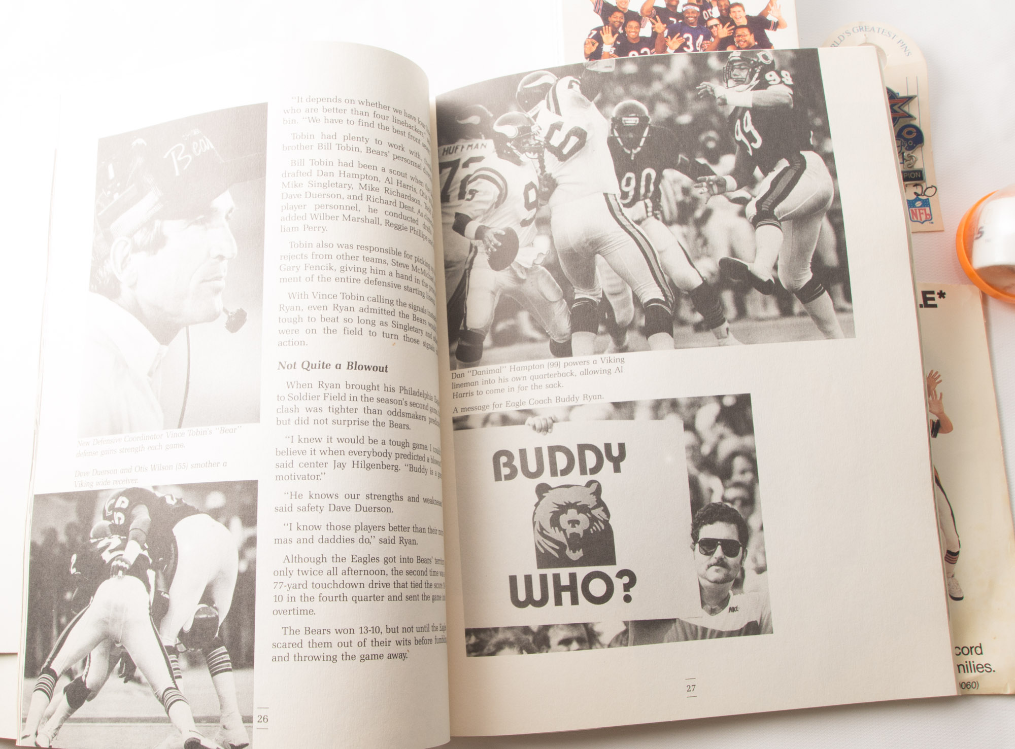 Vintage Chicago Bears Fan Paraphernalia