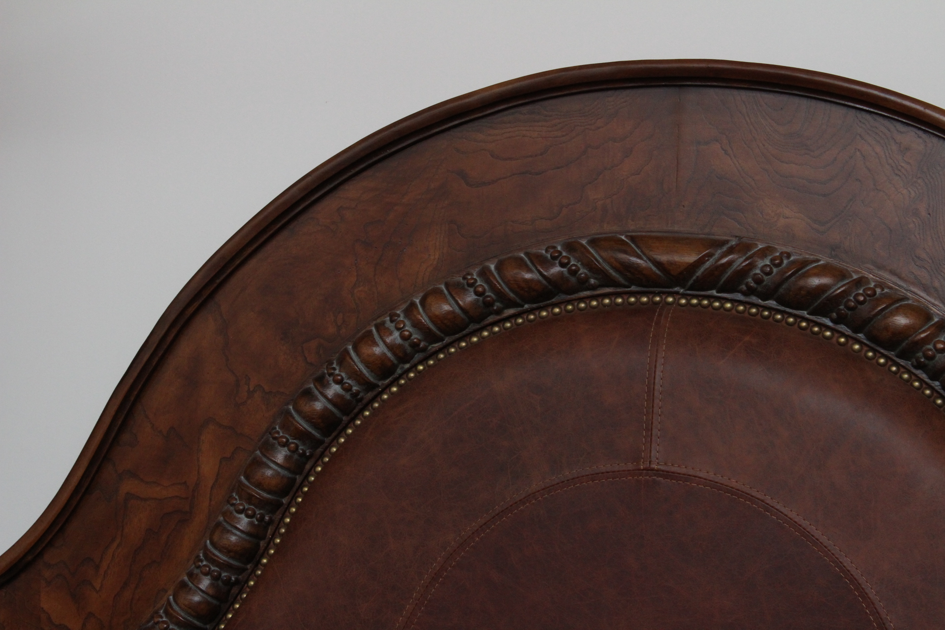 Collezione Europa Walnut Veneer and Wrought Iron California King Size Canopy Bed