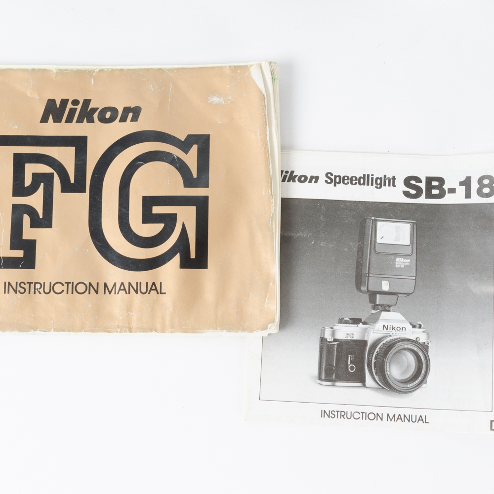 Nikon FG 35mm SLR Camera, Nikkor 50mm f/1.4 Lens and Accessories