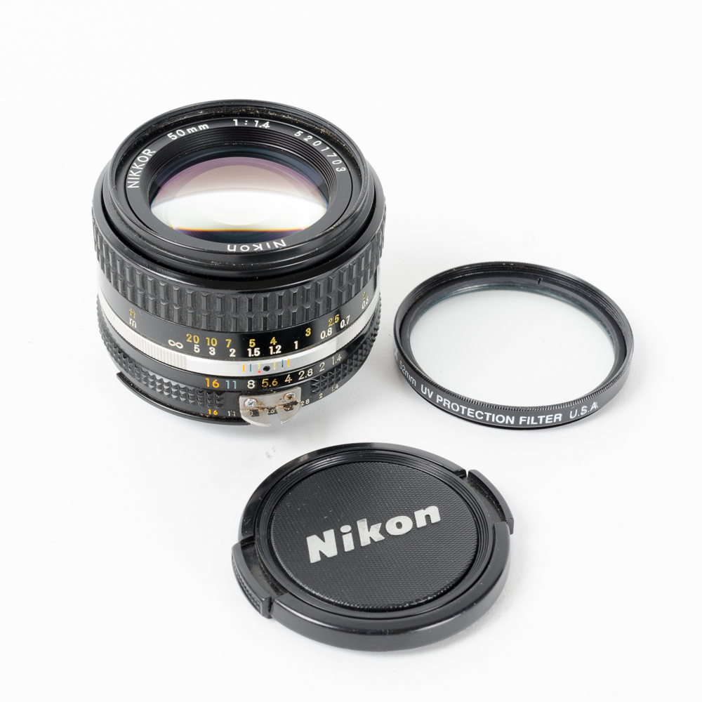 Nikon FG 35mm SLR Camera, Nikkor 50mm f/1.4 Lens and Accessories