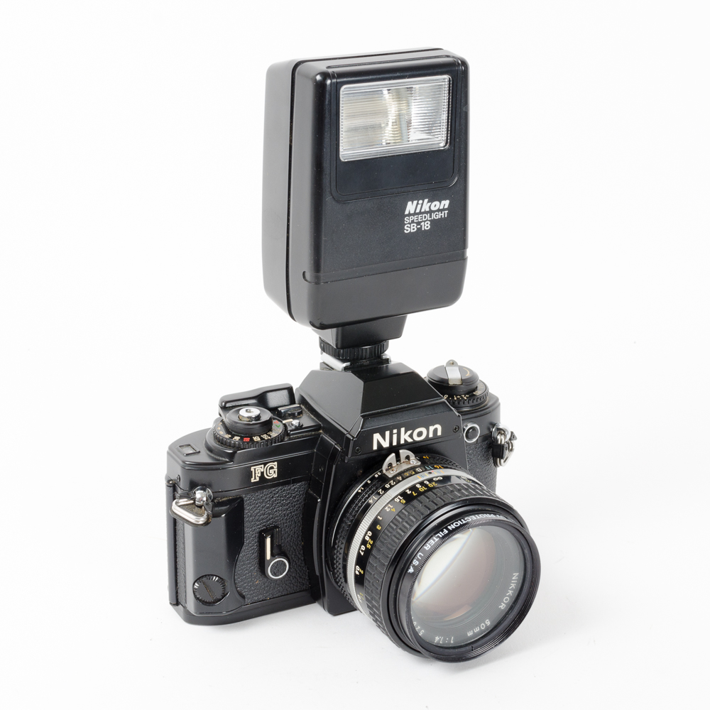 Nikon FG 35mm SLR Camera, Nikkor 50mm f/1.4 Lens and Accessories