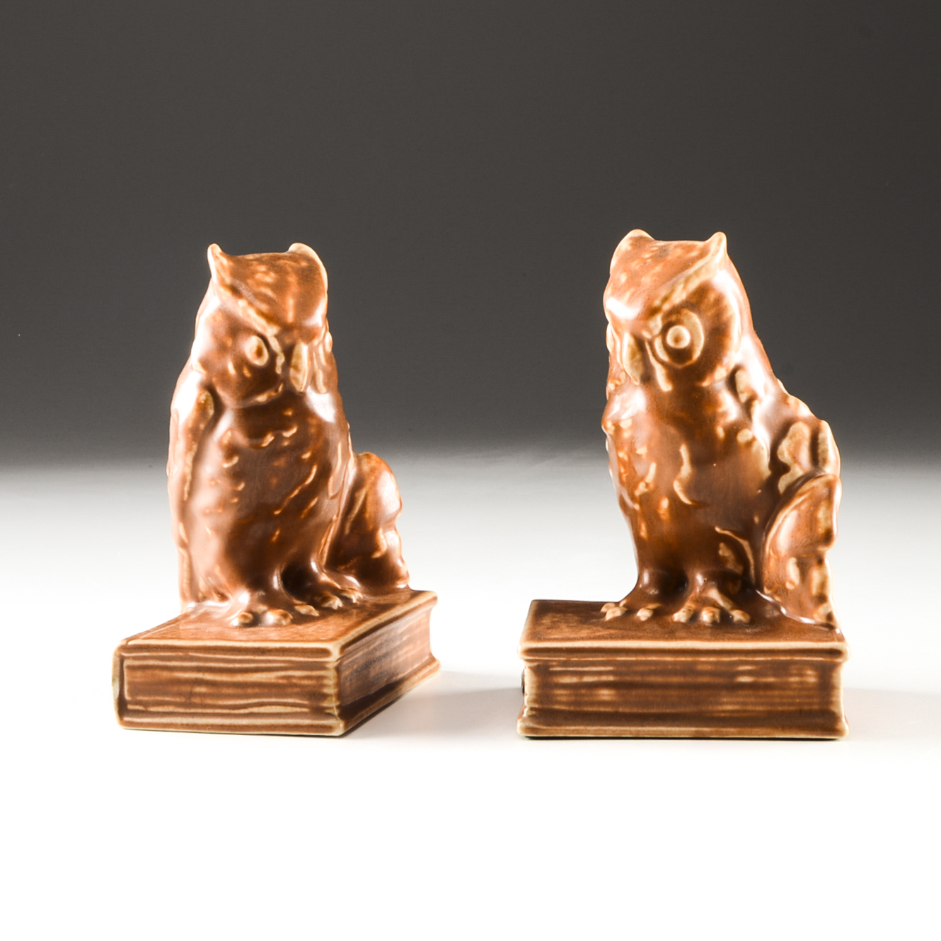 Signed 1930 Rookwood Pottery Owl Bookends