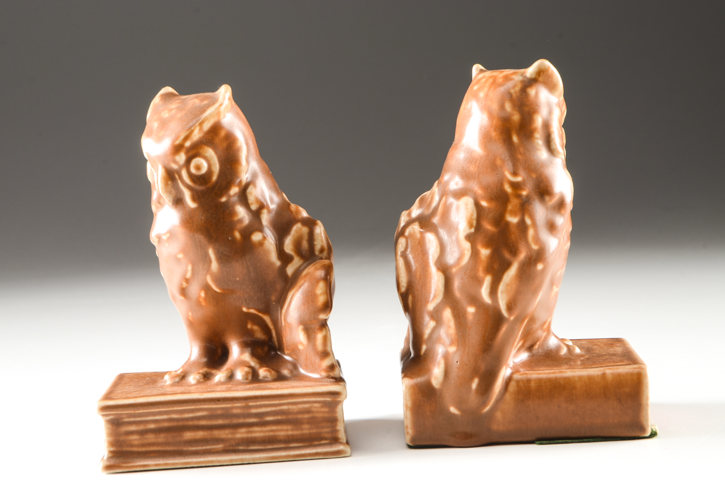Signed 1930 Rookwood Pottery Owl Bookends