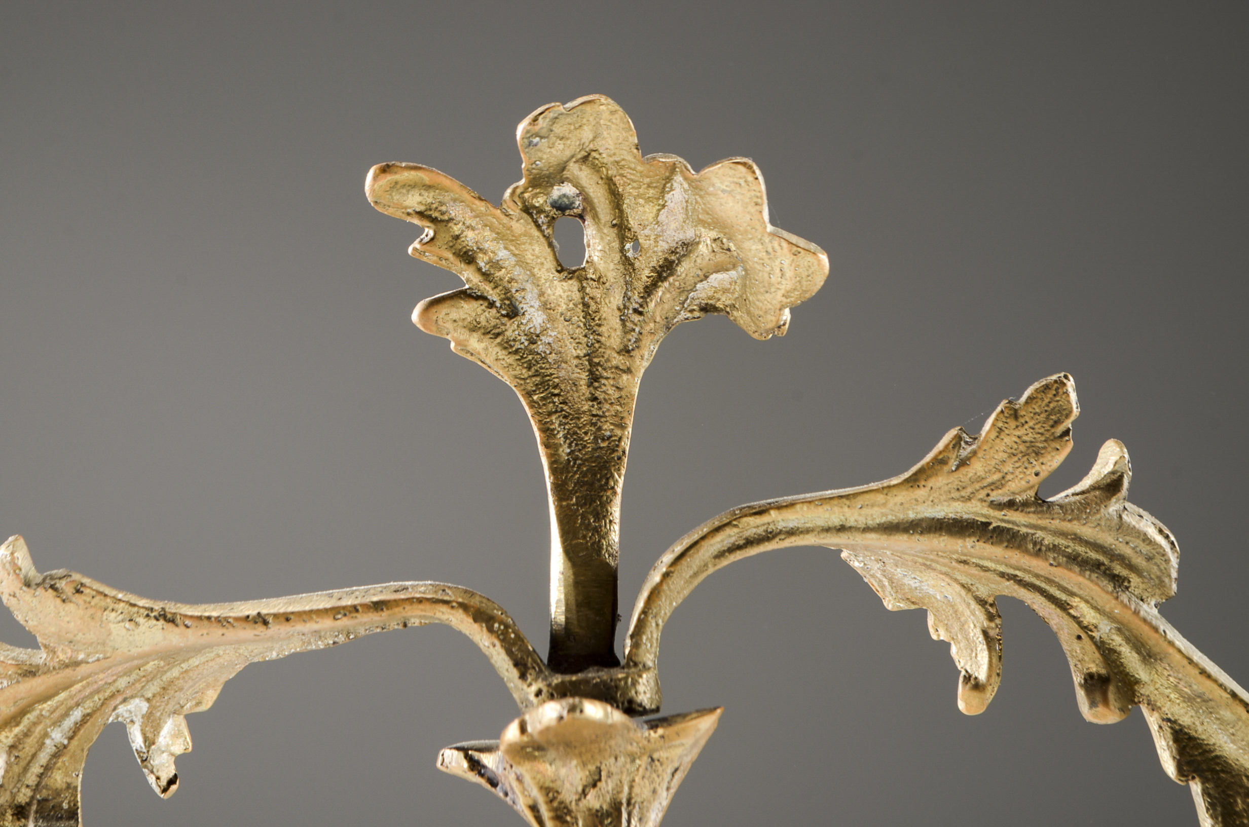 Pair of Brass Candelabras