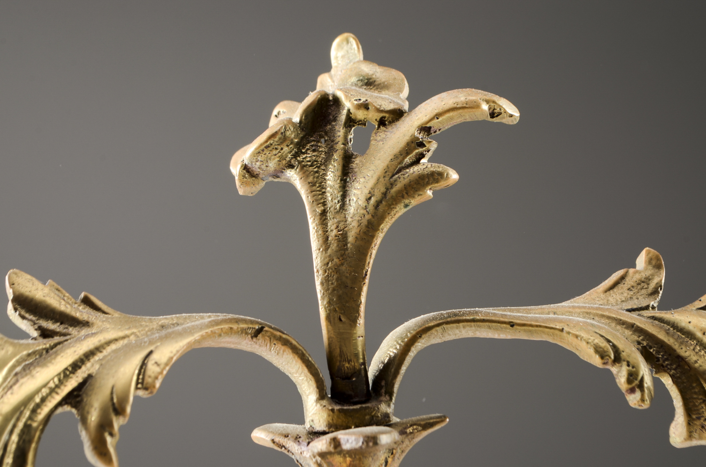 Pair of Brass Candelabras