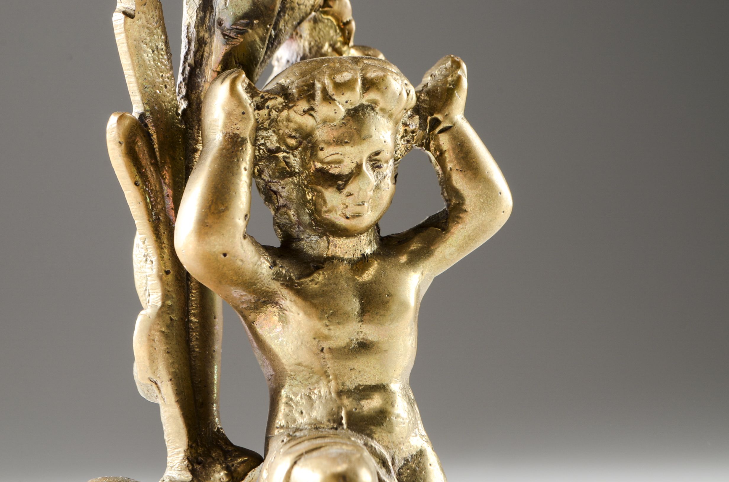 Pair of Brass Candelabras