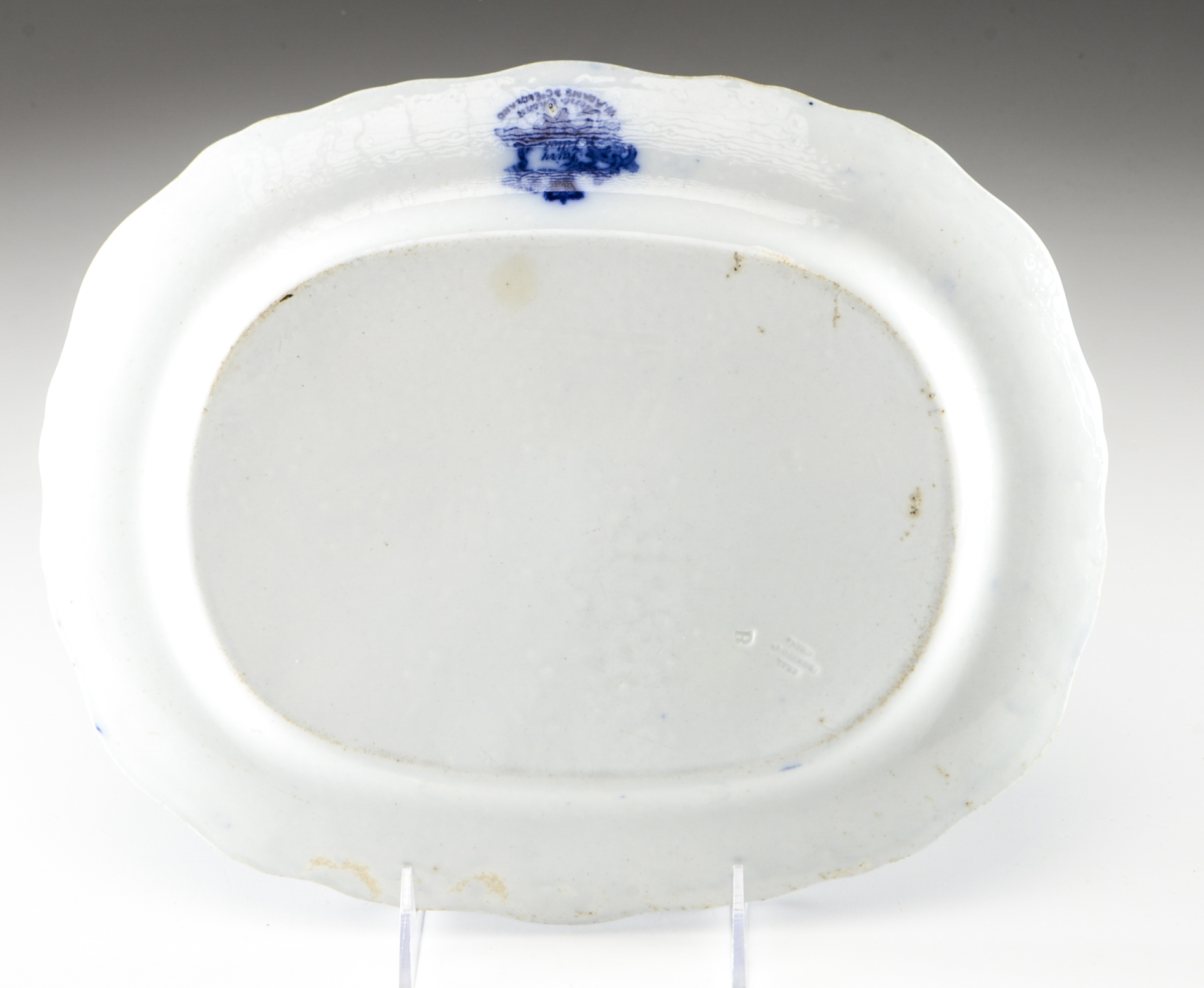 Antique Flow Bue "Fairy Villas" Platter