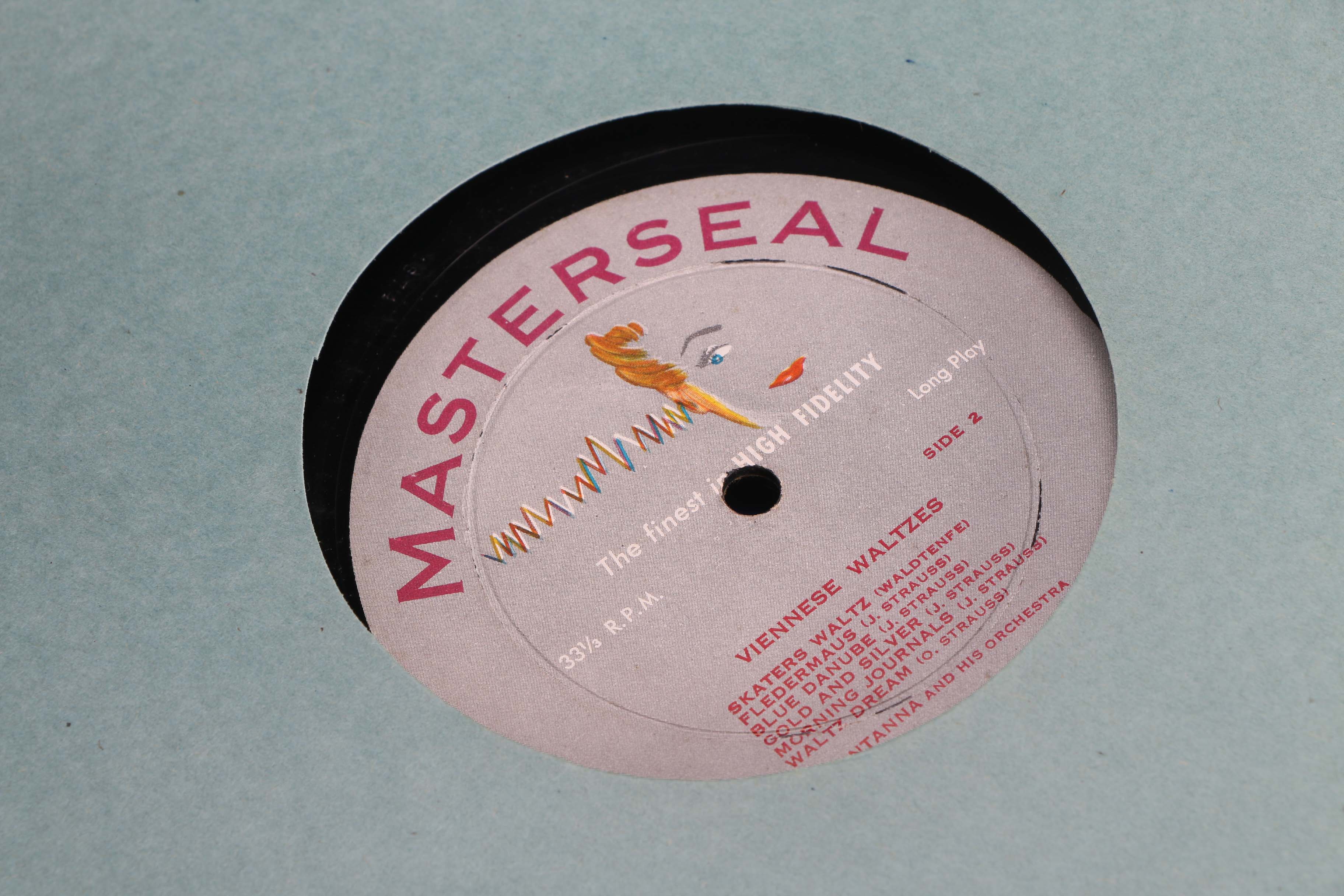 Vintage Records With Album Folders