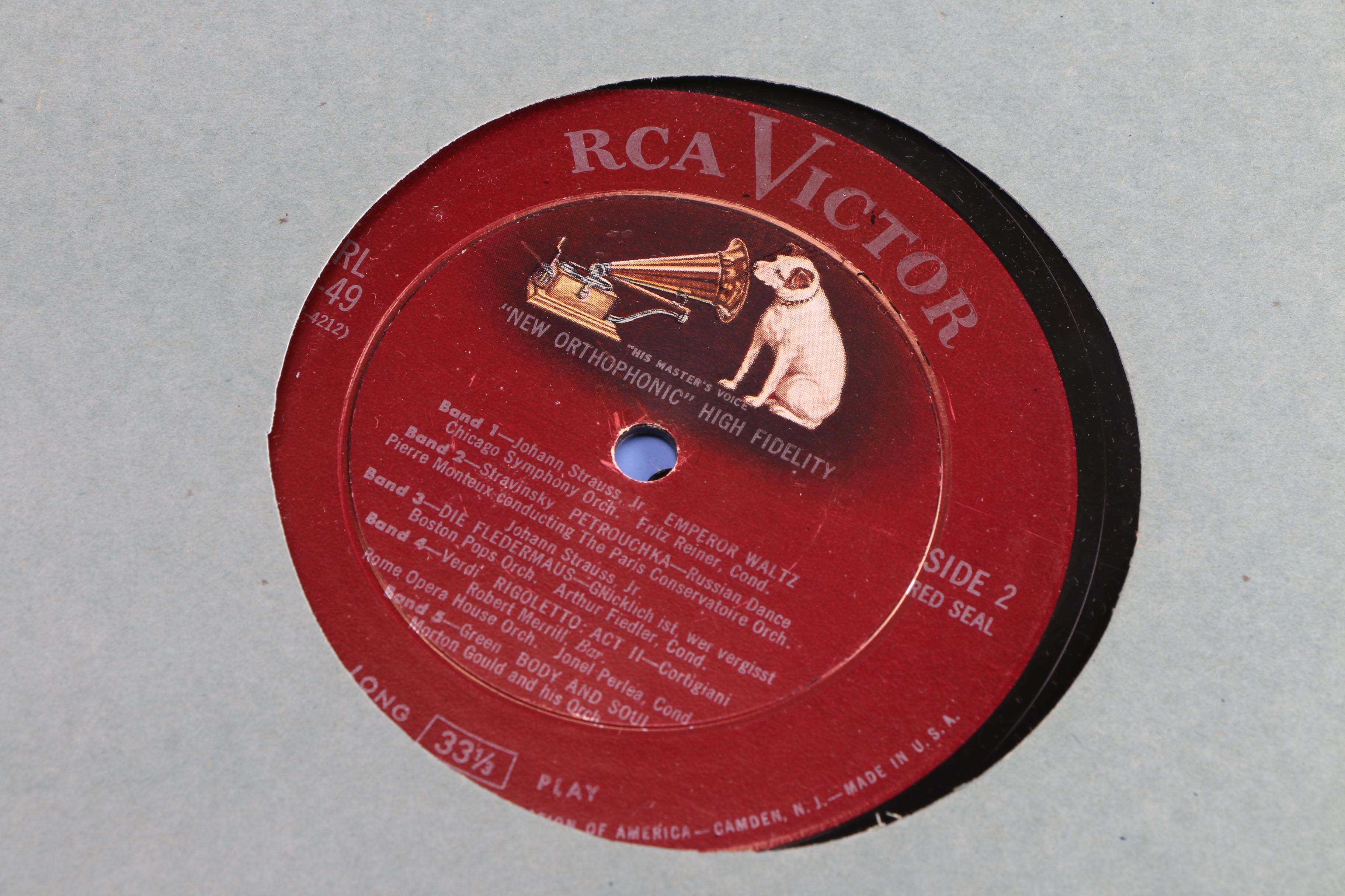 Vintage Records With Album Folders